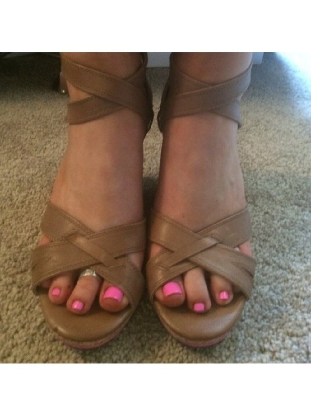 Nude wedges
